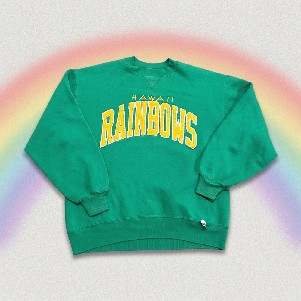 Vintage 90s Russell Athletic University of Hawaii Rainbows Sweatshirt Large